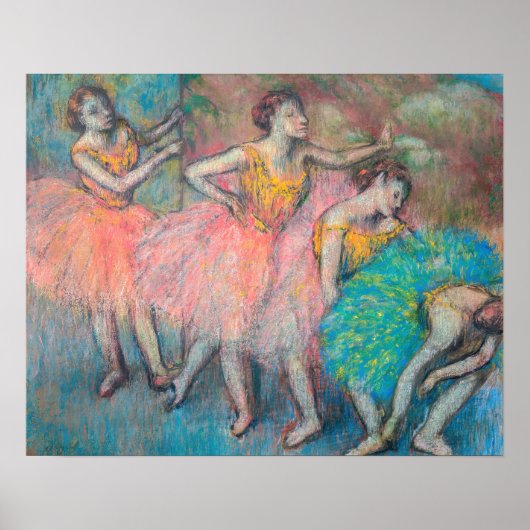 Edgar Degas - Vier Danseressen Poster (Voorkant)