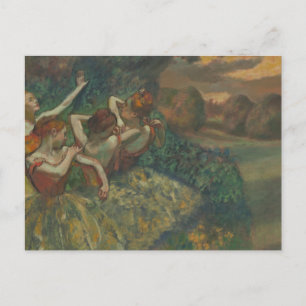 Edgar Degas - Vier dansers Briefkaart
