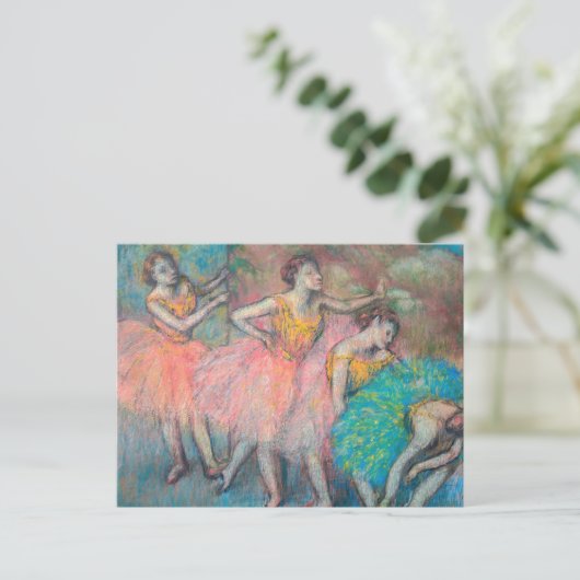 Edgar Degas - Vier dansers Briefkaart (Staand voorkant)
