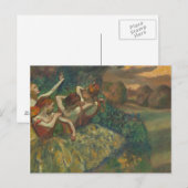 Edgar Degas Vier Dansers Impressionist Briefkaart (Voorkant / Achterkant)
