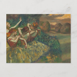 Edgar Degas Vier Dansers Impressionist Briefkaart