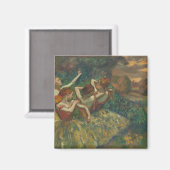 Edgar Degas Vier Dansers Impressionist Magneet (Voorkant / Achterkant)