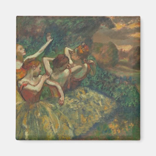 Edgar Degas Vier Dansers Impressionist Magneet (Voorkant)