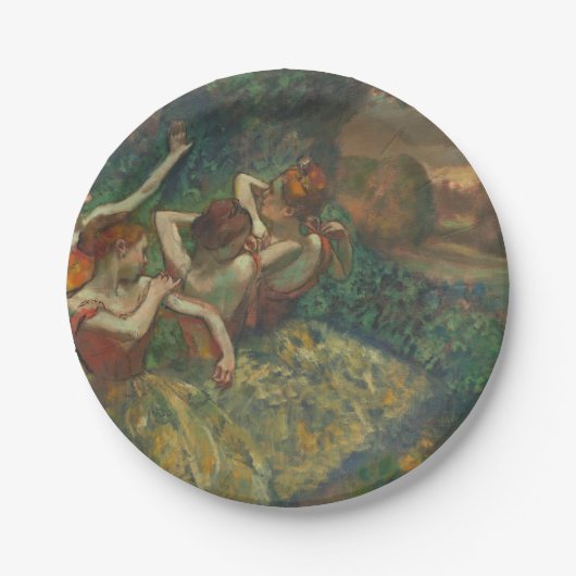 Edgar Degas Vier Dansers Impressionist Papieren Bordje (Voorkant)