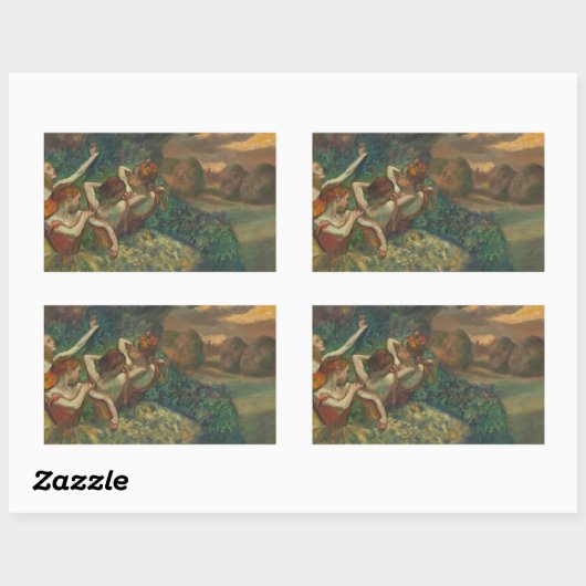 Edgar Degas Vier Dansers Impressionist Rechthoekige Sticker (Vel)