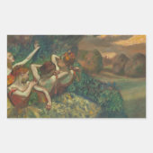 Edgar Degas Vier Dansers Impressionist Rechthoekige Sticker (Voorkant)