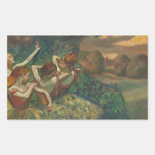 Edgar Degas Vier Dansers Impressionist Rechthoekige Sticker