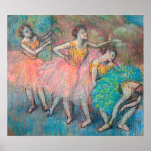 Edgar Degas - Vier dansers Poster