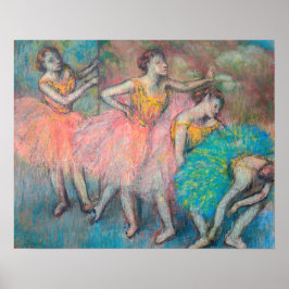Edgar Degas - Vier dansers Poster