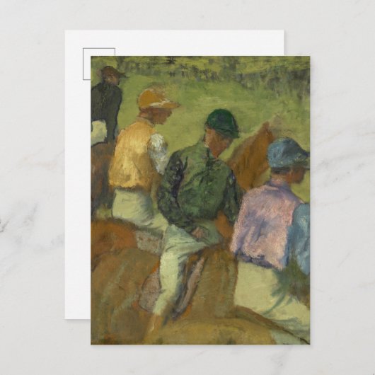 Edgar Degas | Vier Jockeys Briefkaart (Voorkant / Achterkant)