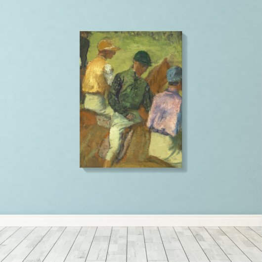 Edgar Degas | Vier Jockeys Canvas Afdruk (Insitu (Houten vloer))