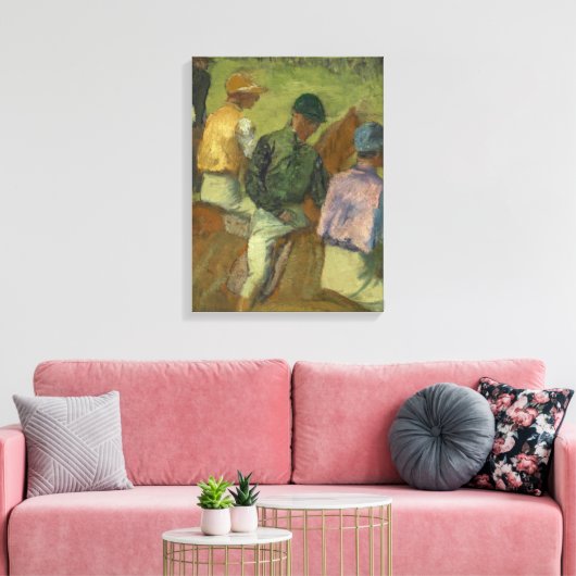 Edgar Degas | Vier Jockeys Canvas Afdruk (Insitu (Woonkamer))