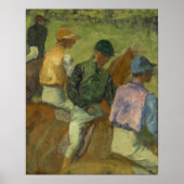 Edgar Degas | Vier Jockeys Poster (Voorkant)