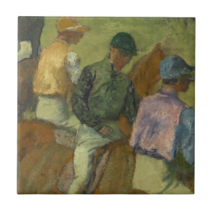 Edgar Degas Vier Jockeys Tegeltje