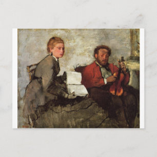 Edgar Degas - Voilinist & Women met muziekboek 187 Briefkaart