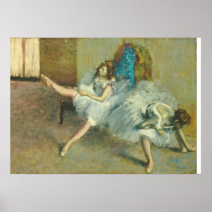 Edgar Degas Vóór de ballet, 1890-1892 Poster