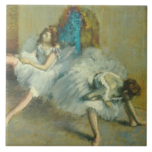 Edgar Degas | Vóór de ballet, 1890-1892 Tegeltje (Voorkant)