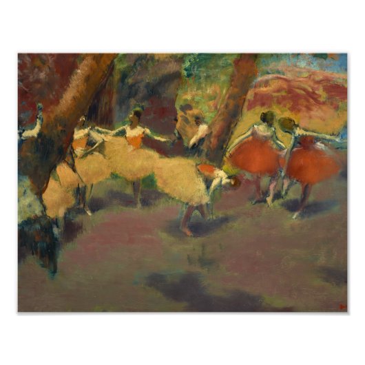 Edgar Degas - Voor de prestaties Foto Afdruk (Voorkant)