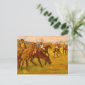 Edgar Degas voor de race Briefkaart (Staand voorkant)