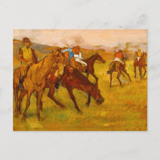 Edgar Degas voor de race Briefkaart (Voorkant)