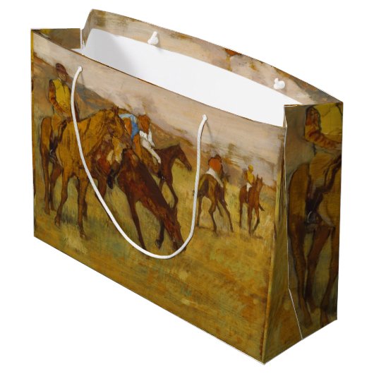  Edgar Degas voor de race Large Cadeautasje (Achterkant Gekanteld)