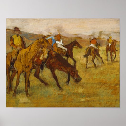 Edgar Degas - Voor de Race Poster (Voorkant)