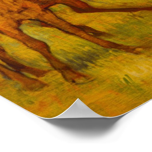 Edgar Degas voor de race Poster (Hoek)