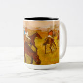 Edgar Degas voor de race Tweekleurige Koffiemok (Voorkant rechts)
