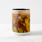 Edgar Degas voor de race Tweekleurige Koffiemok (Center)