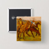 Edgar Degas voor de race Vierkante Button 5,1 Cm (Voorkant /achterkant)