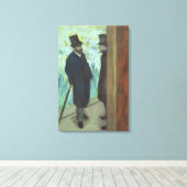 Edgar Degas | Vrienden in het theater Canvas Afdruk (Insitu (Houten vloer))
