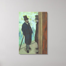 Edgar Degas | Vrienden in het theater Canvas Afdruk