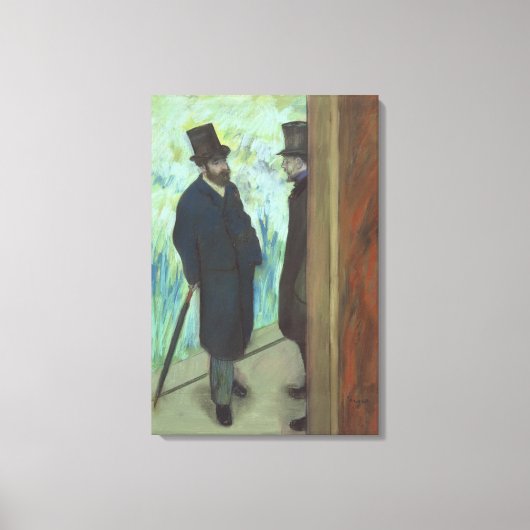 Edgar Degas | Vrienden in het theater Canvas Afdruk (Voorkant)