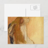 Edgar Degas: Vrouw die haar haar haar haar haar ha Briefkaart (Voorkant / Achterkant)
