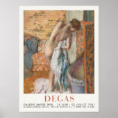 Edgar Degas Vrouw Drogen Zelf Art Pastel Poster (Voorkant)