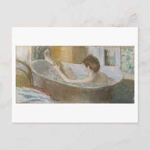 Edgar Degas   Vrouw in haar Bath, sponk haar been Briefkaart
