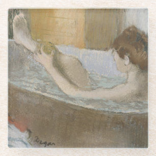 Edgar Degas   Vrouw in haar Bath, sponk haar been Glazen Onderzetter