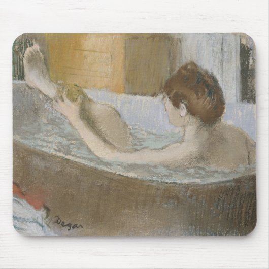 Edgar Degas | Vrouw in haar Bath, sponk haar been Muismat (Voorkant)
