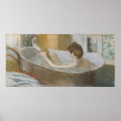 Edgar Degas | Vrouw in haar Bath, sponk haar been Poster (Voorkant)