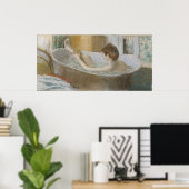 Edgar Degas | Vrouw in haar Bath, sponk haar been Poster (Thuiskantoor)