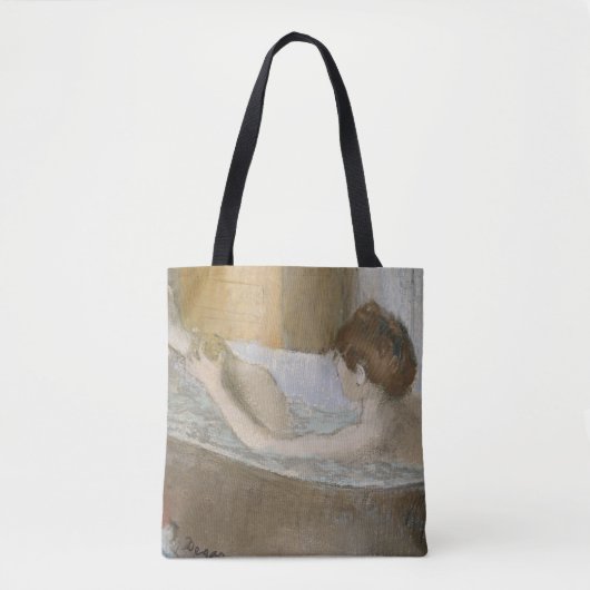 Edgar Degas | Vrouw in haar Bath, sponk haar been Tote Bag (Voorkant)