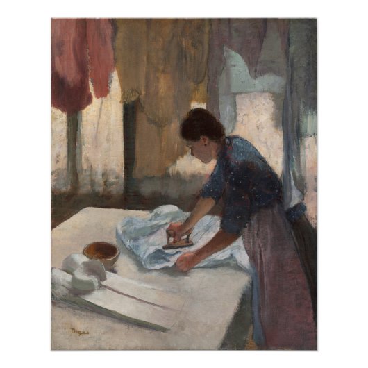 Edgar Degas | Vrouw Ironing, c.1876-87 Perfect Poster (Voorkant)