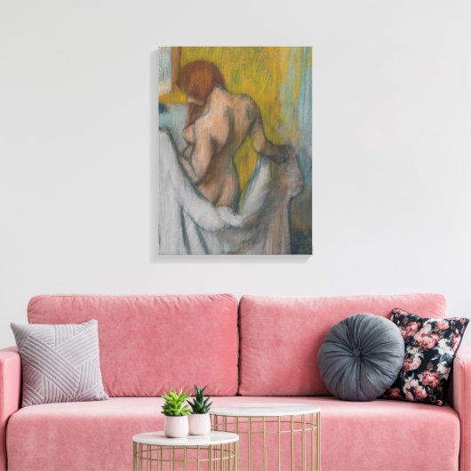 Edgar Degas | Vrouw met handdoek Canvas Afdruk (Insitu (Woonkamer))