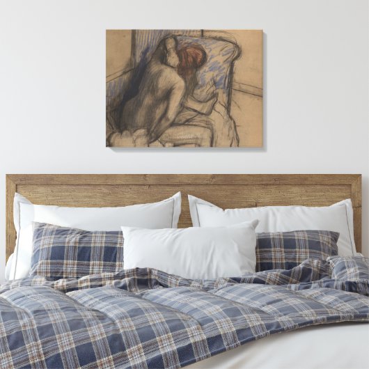 Edgar Degas | Vrouwen die haar haar haar haar drog Canvas Afdruk (Insitu (Slaapkamer))