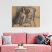 Edgar Degas | Vrouwen die haar haar haar haar drog Canvas Afdruk (Insitu (Woonkamer))