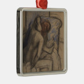 Edgar Degas | Vrouwen die haar haar haar haar drog Metalen Ornament (Rechts)