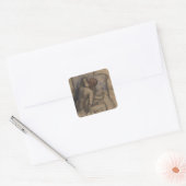 Edgar Degas | Vrouwen die haar haar haar haar drog Vierkante Sticker (Envelop)