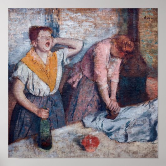 Edgar Degas - Vrouwen die strijken Poster (Voorkant)
