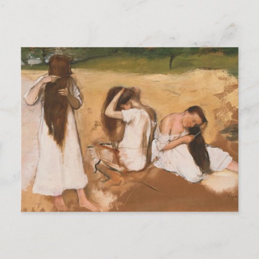 Edgar Degas - Vrouwen in hun haar haar Briefkaart (Voorkant)