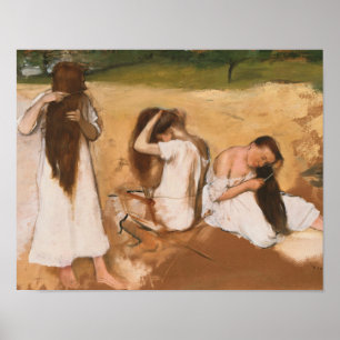 Edgar Degas - Vrouwen in hun haar haar Poster
